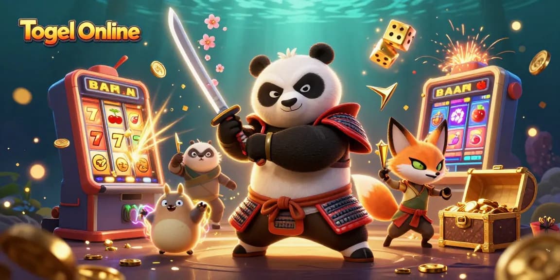 Experience thrilling Togel Online action with lively characters and immersive casino elements in a vibrant scene.