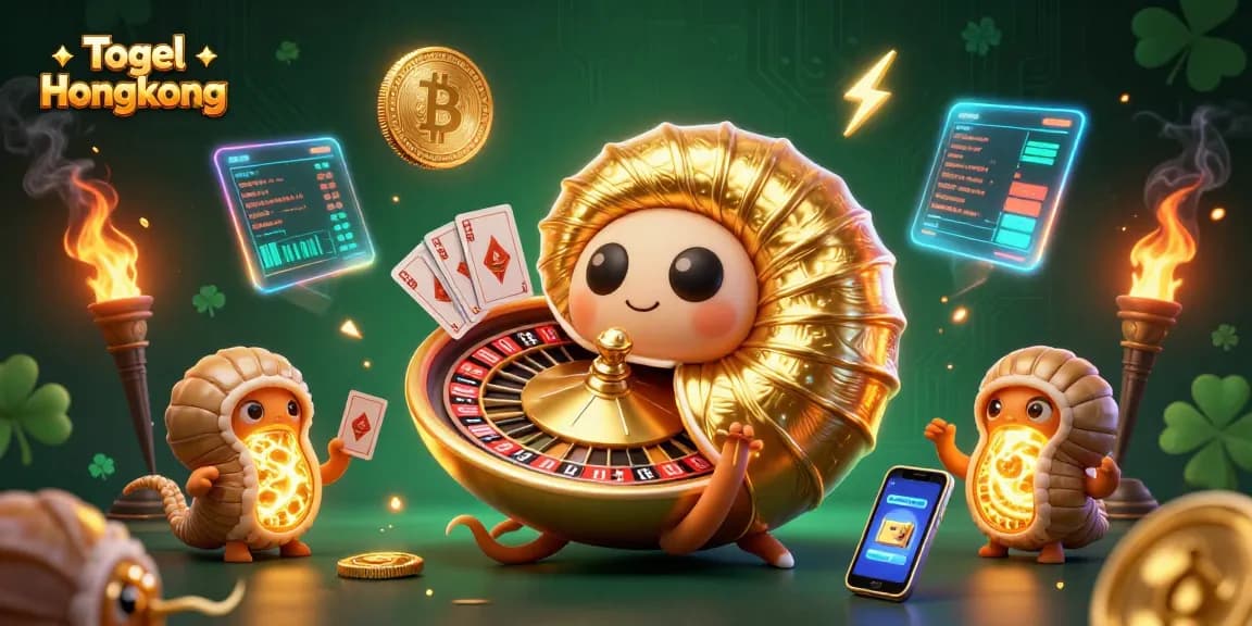 Join the excitement of Togel Hongkong with our dynamic 3D casino illustration showcasing vivid gaming elements.