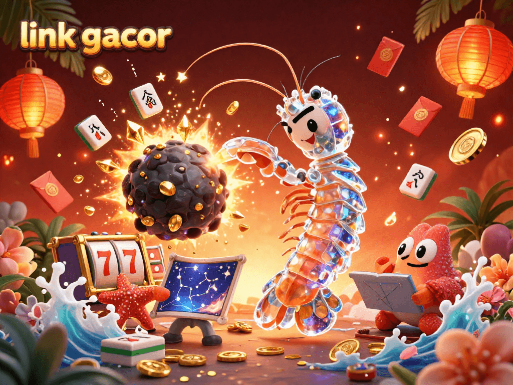 Experience thrilling gaming with link gacor showcasing a galactic samurai amidst slot reels and vibrant casino elements.