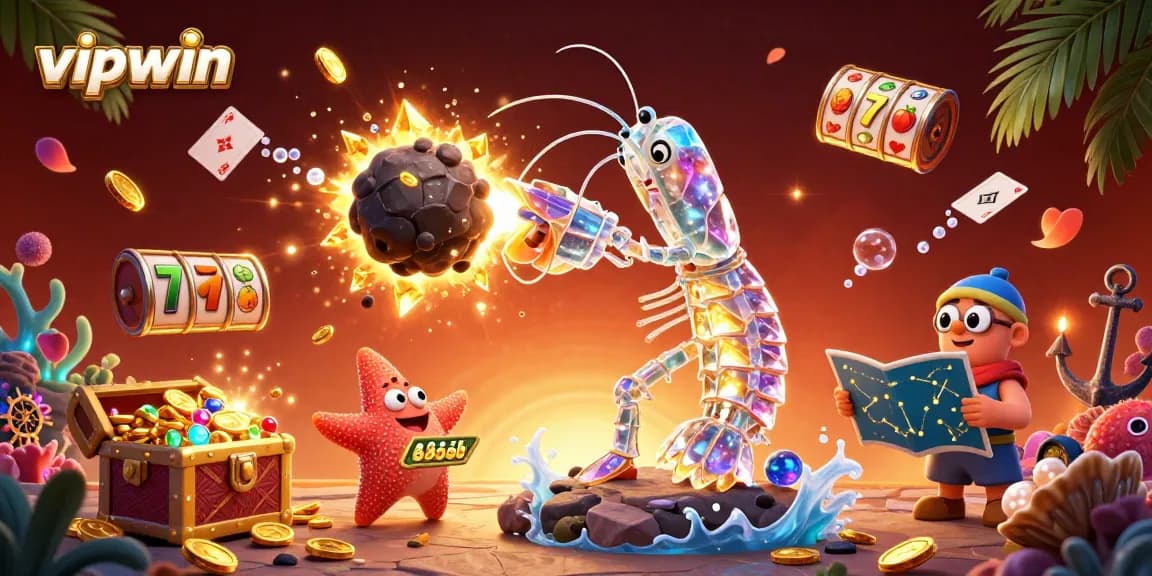 Experience the thrill of vipwin with this vivid 3D casino illustration, showcasing dynamic gambling elements.