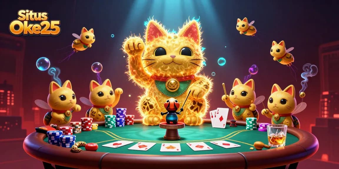 Situs Oke25 menawarkan pengalaman judi luar biasa dengan simbol keberuntungan dan poker yang memikat.