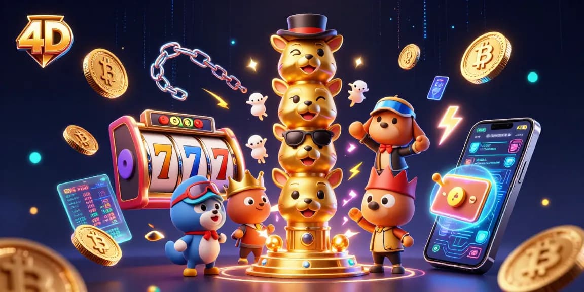 Spin the reels and explore 4D slots with a vibrant dynamic casino scene.