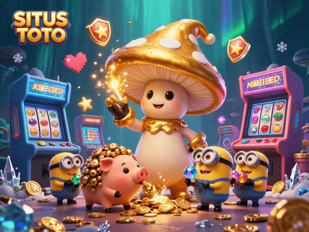 SITUS TOTO menghadirkan keajaiban mesin slot dalam ilustrasi 3D yang menakjubkan dan detail.