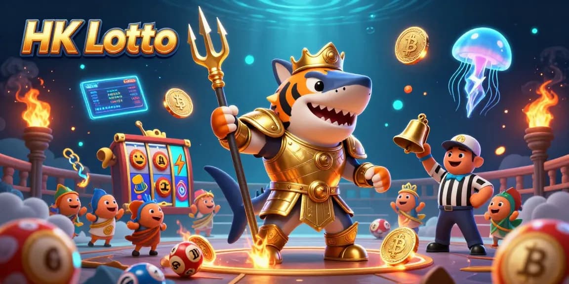 Experience the thrill of HK Lotto in a vibrant 3D underwater colosseum with engaging characters.