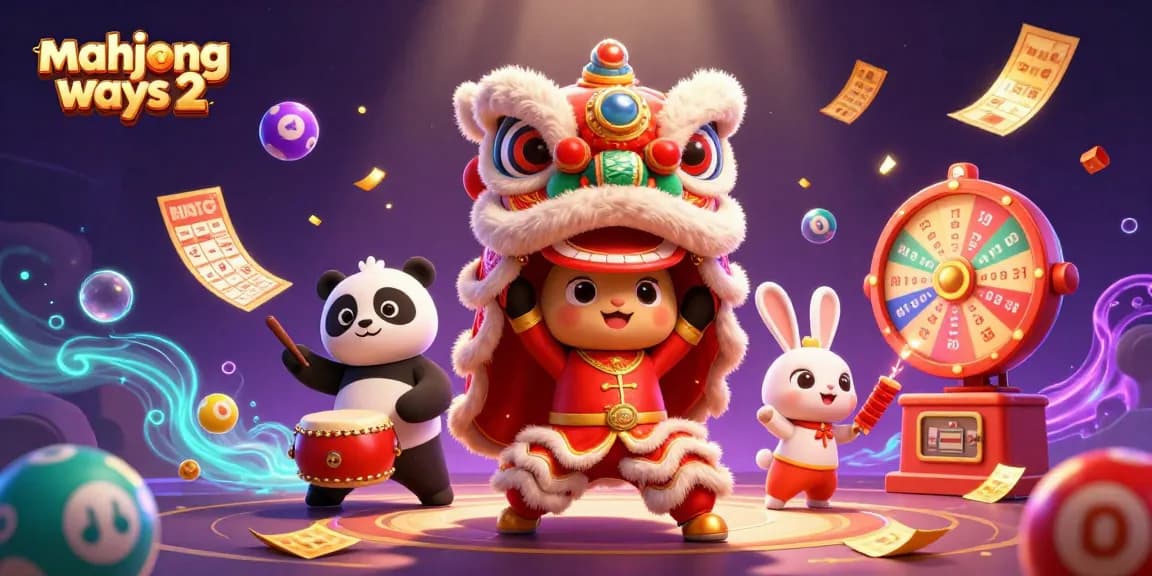 Experience the excitement of mahjong ways 2 with animated characters and vibrant game elements in a festive casino scene.