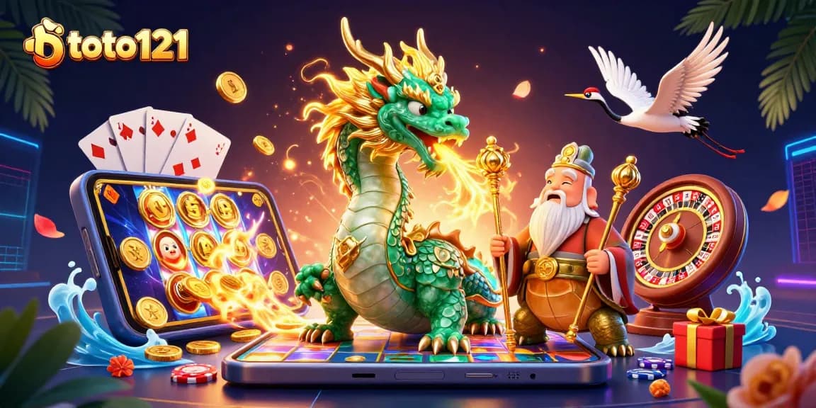 mainkan toto121 dengan naga hijau dan kura-kura bijak di kasino virtual