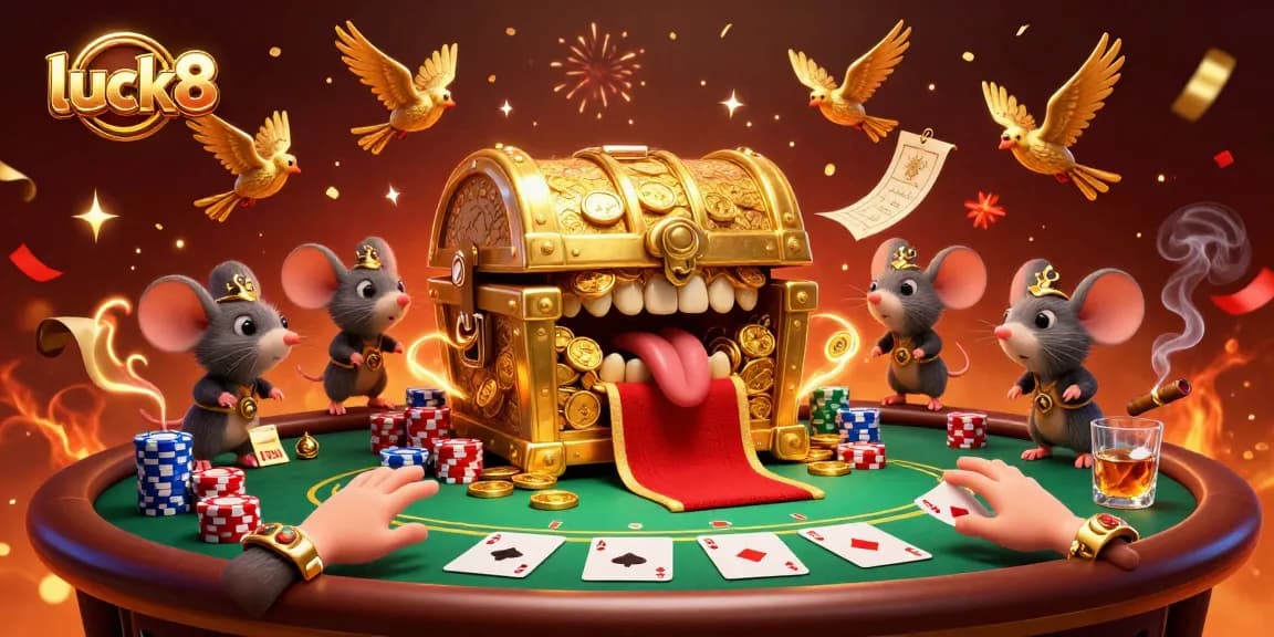 Engage with luck8's adventurous gaming scene filled with treasure and excitement around poker.