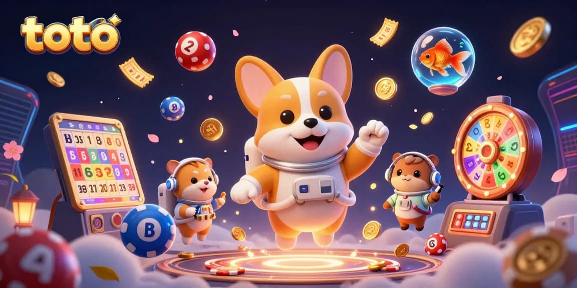 Gali peluang menang dari toto dengan ilustrasi kasino luar angkasa yang glamor dan dinamis.