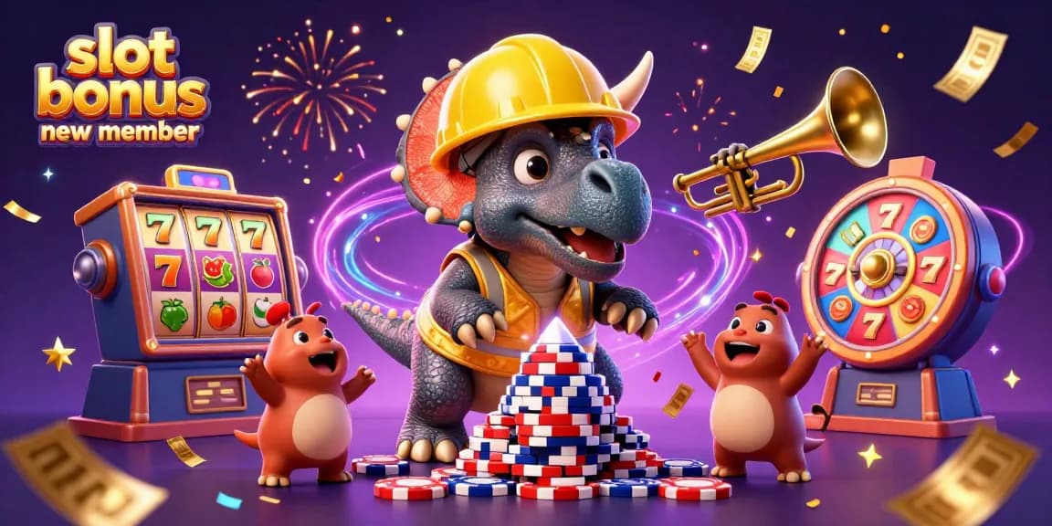 Celebrate wins with the slot bonus new member in an energetic casino scene.