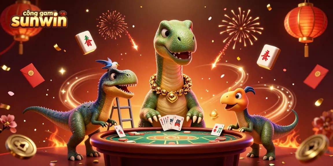 Discover gameplay excitement at cổng game sunwin with colorful characters amidst casino magic.