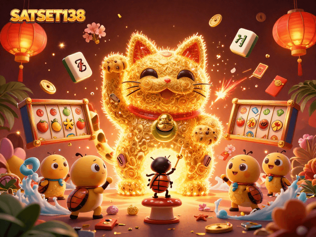 Menangkan jackpot di SATSET138 dengan permainan slot yang meriah dan banyak simbol keberuntungan.