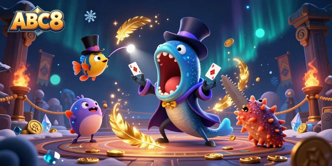 Watch ABC8's captivating magic tricks performed by unique sea creatures in an enchanting casino environment.