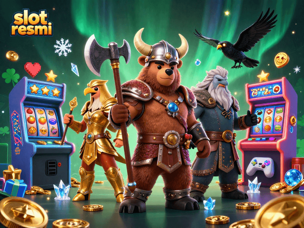 Gali kesenangan slot resmi dengan Viking dan Valkyrie di permainan kasino yang megah.