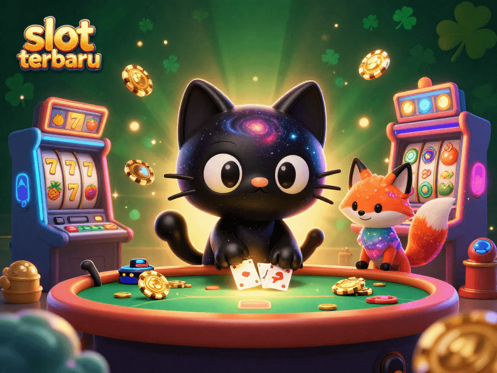 Experience the thrill of slot terbaru with vibrant casino elements and dynamic characters.