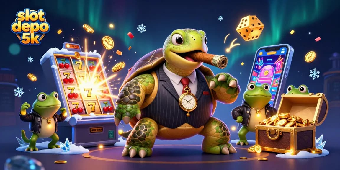 Spin to win big at slot depo 5k with a vibrant casino scene full of animations!