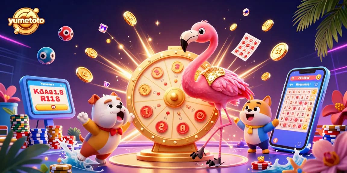 Engage with yumetoto's thrilling lottery and bingo excitement in a dazzling 3D illustration.