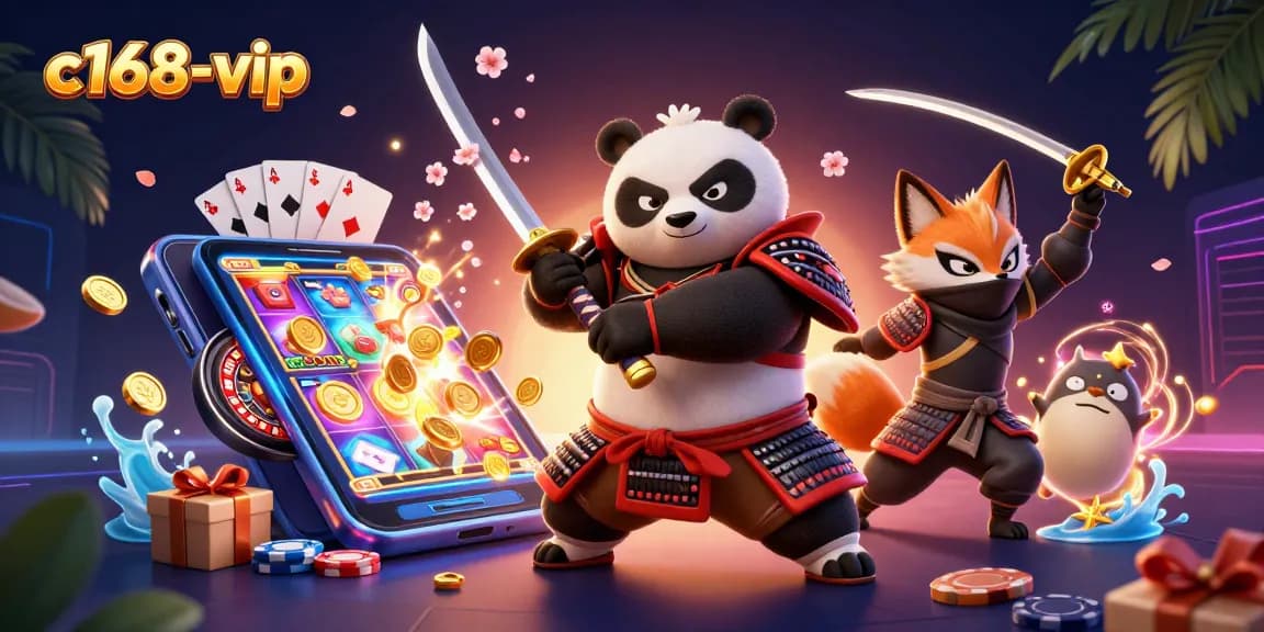 Experience thrilling wins at c168-vip with vibrant 3D characters and dynamic casino elements.