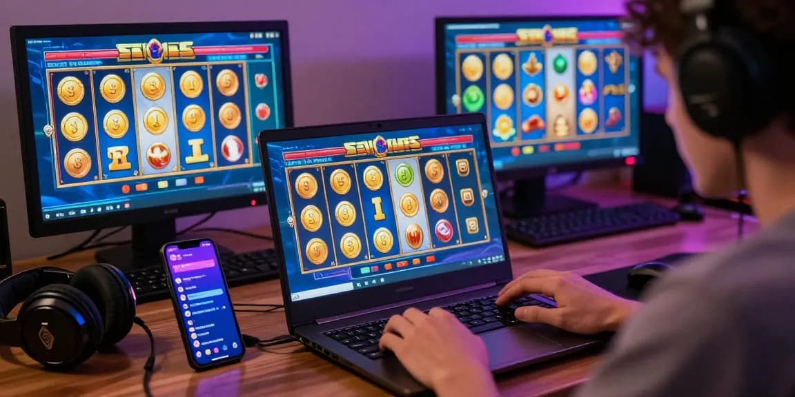 Daftar Modal138 dalam suasana permainan slot online yang menyenangkan dengan simbol jackpot dan dukungan langsung.