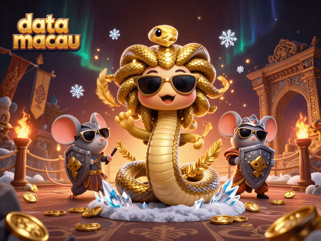 Memenangkan hadiah menggunakan data Macau dalam permainan kasino dengan karakter Medusa dan mouse pahlawan.