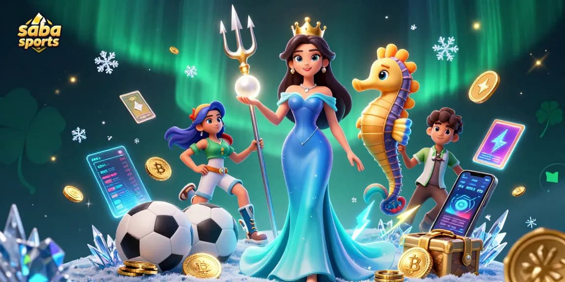 Experience thrilling betting action with saba sports in this vibrant digital illustration.