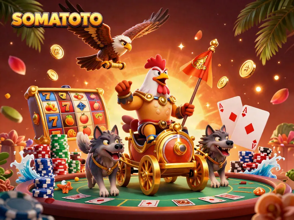 Experience the excitement of SOMATOTO's gaming world with vibrant visuals and engaging elements.