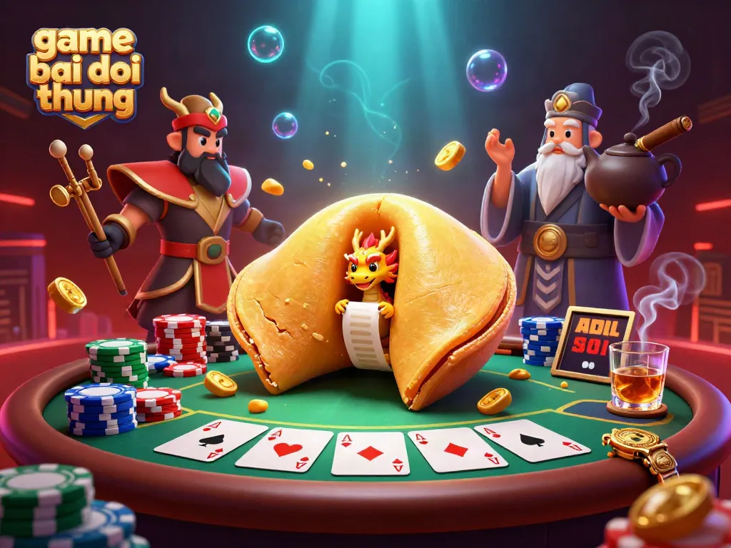 Experience the thrill of game bai doi thuong with characters in a dynamic 3D casino setting, highlighting gameplay elements.