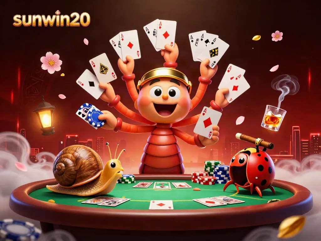 Experience thrilling gameplay at sunwin20 with a vibrant casino scene featuring unique characters and rich visuals.