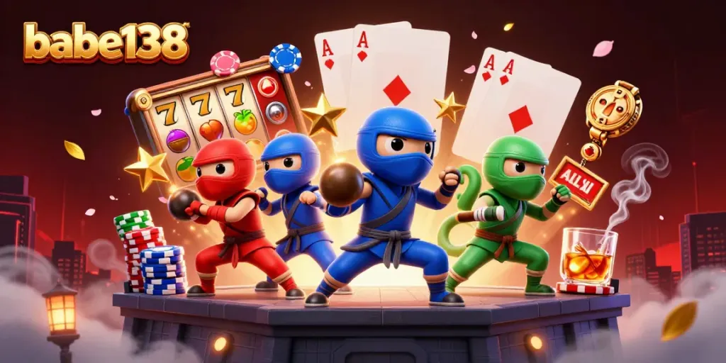 Slot mengasyikkan di babe138 dengan karakter chameleon ninja yang beraksi di atas atap.