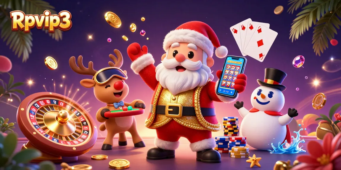 Rasakan jackpot di Rpvip3 bersama Santa dan teman-teman kasinonya dalam suasana permainan yang cerah.