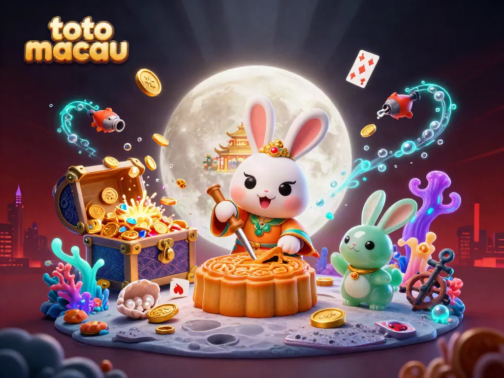 Melihat keluaran angka toto macau dengan rabbit bulan emas di bulan.