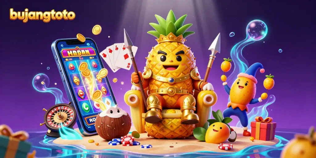 Bujangtoto offers an engaging casino experience featuring colorful slot games and vibrant characters.