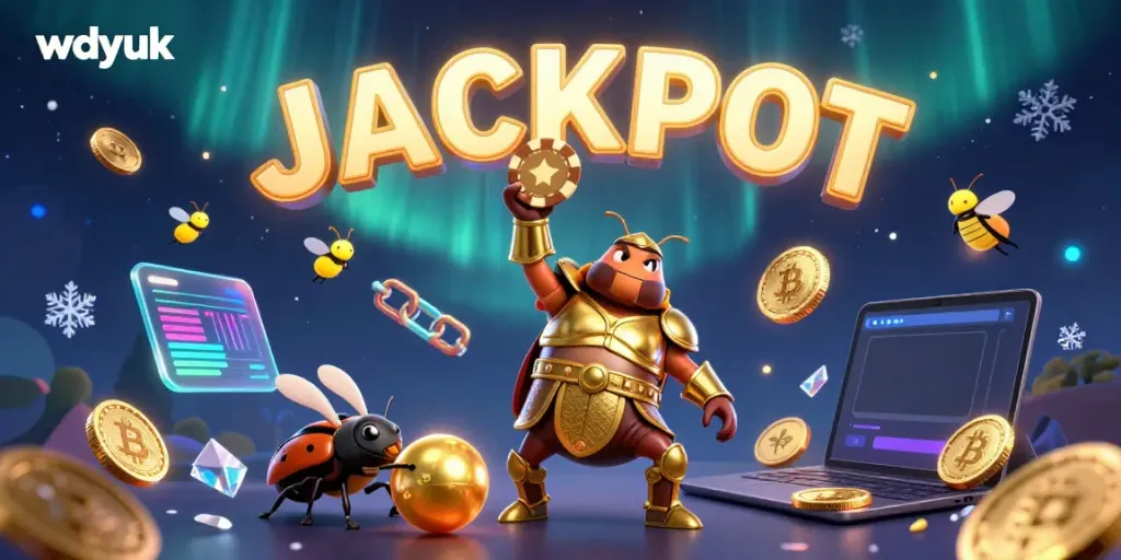 Experience winning thrills on wdyuk with vibrant 3D characters and dazzling casino elements celebrating a jackpot.