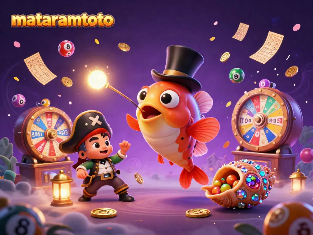 Experience the thrill of gaming at mataramtoto with vibrant lottery elements and engaging sea creatures.