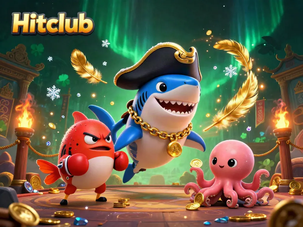 Engage in thrilling casino adventures with Hitclub in this vibrant and detailed 3D illustration.