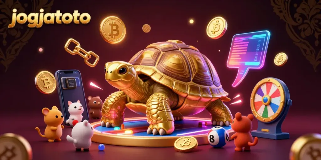 Engage with jogjatoto's dynamic gaming experience featuring lottery games and vibrant cryptocurrency elements.
