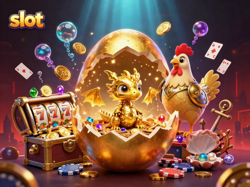 Menangkan jackpot slot dengan ilustrasi naga emas di kasino online.