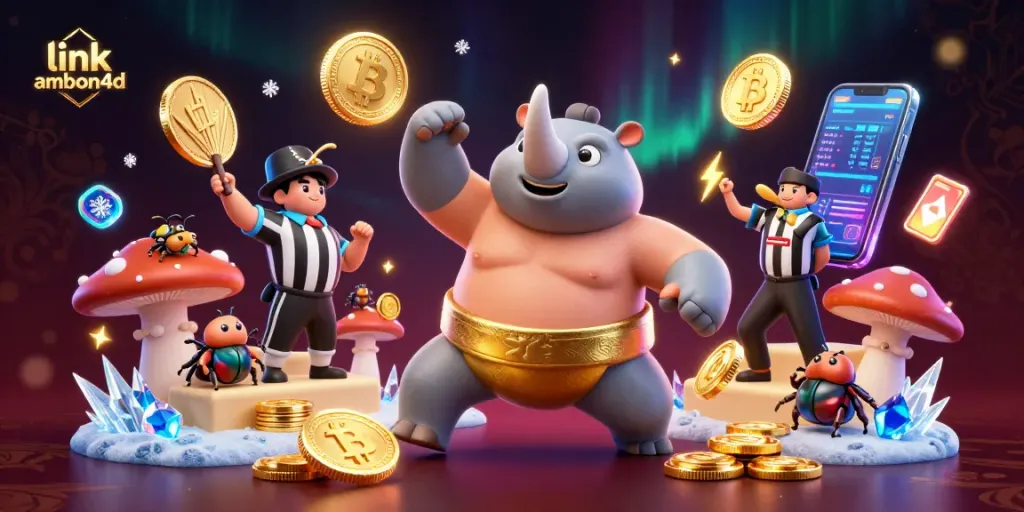 Engage in thrilling gameplay with link ambon4d as a rhinoceros beetle champion stomps gold coins!