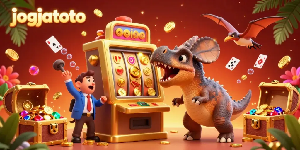 Experience the thrill of winning at jogjatoto with a pachycephalosaurus triggering a jackpot.
