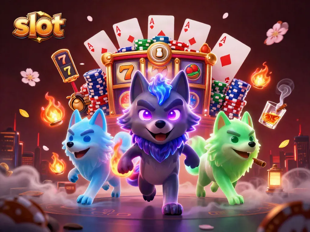 Putar slot dengan energi magis dari serigala dan simbol keberuntungan di kasino