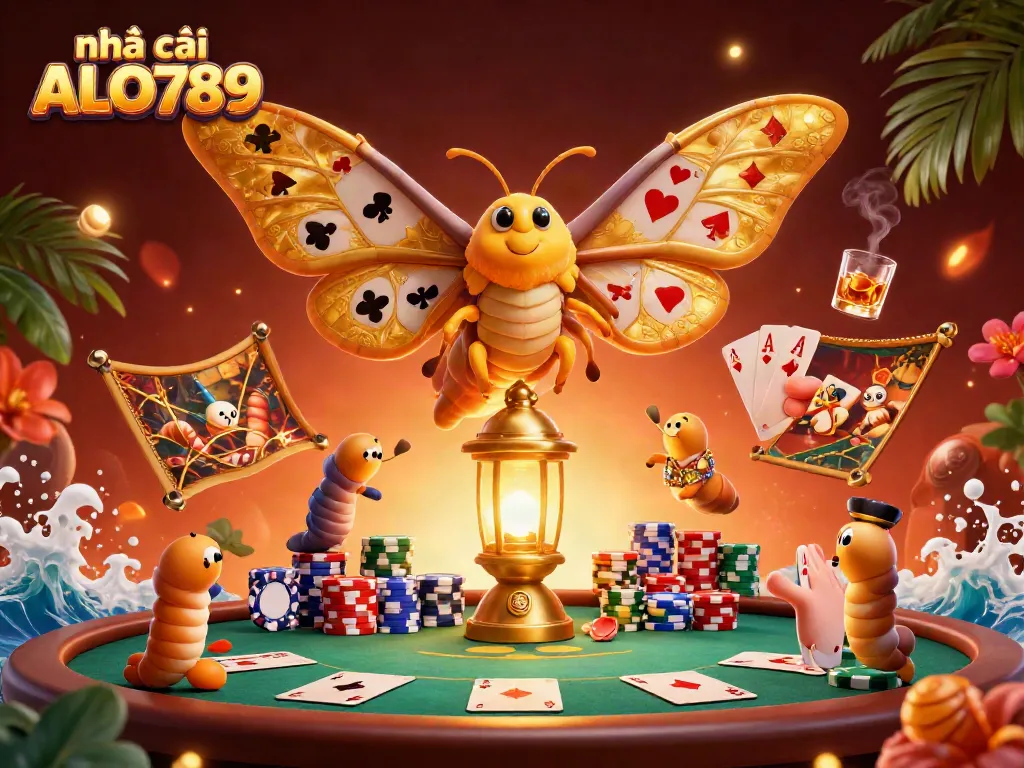 Experience the excitement of nhà cái ALO789 with luxurious casino scenes and vibrant game elements.