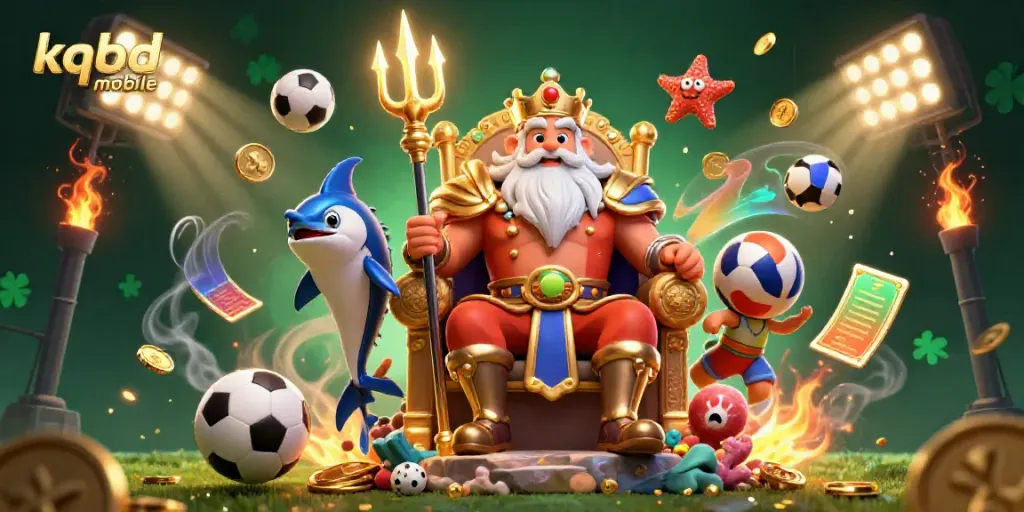 Enhance your sports betting strategy with kqbd mobile's dynamic betting elements and vibrant sports-themed illustration.