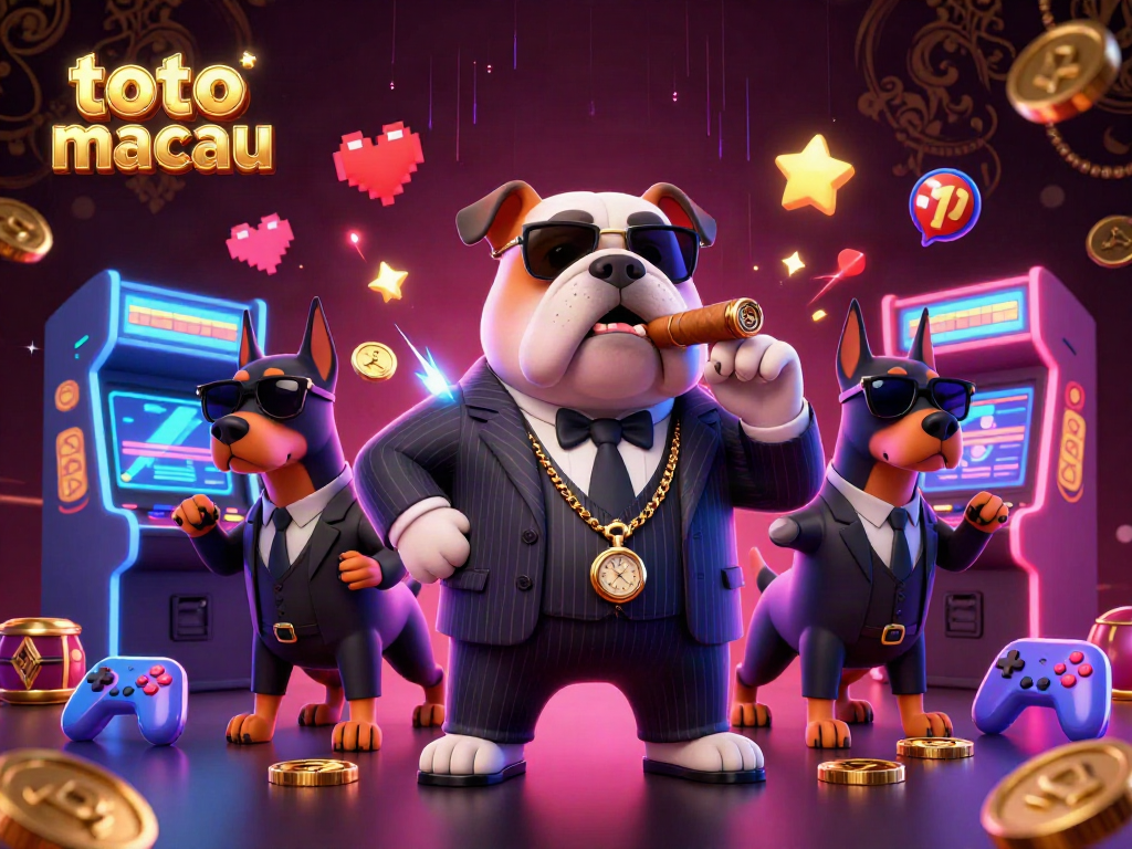 Tangkap hasil undian toto macau dengan mafia bulldog dan pengawal, penuhi kasino yang berwarna-warni.