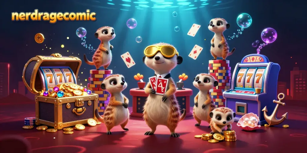Merangkai pengalaman bermain di nerdragecomic dengan koloni meerkat yang menjalankan kasino, menampilkan karakter unik dan elemen permainan yang berkilauan.