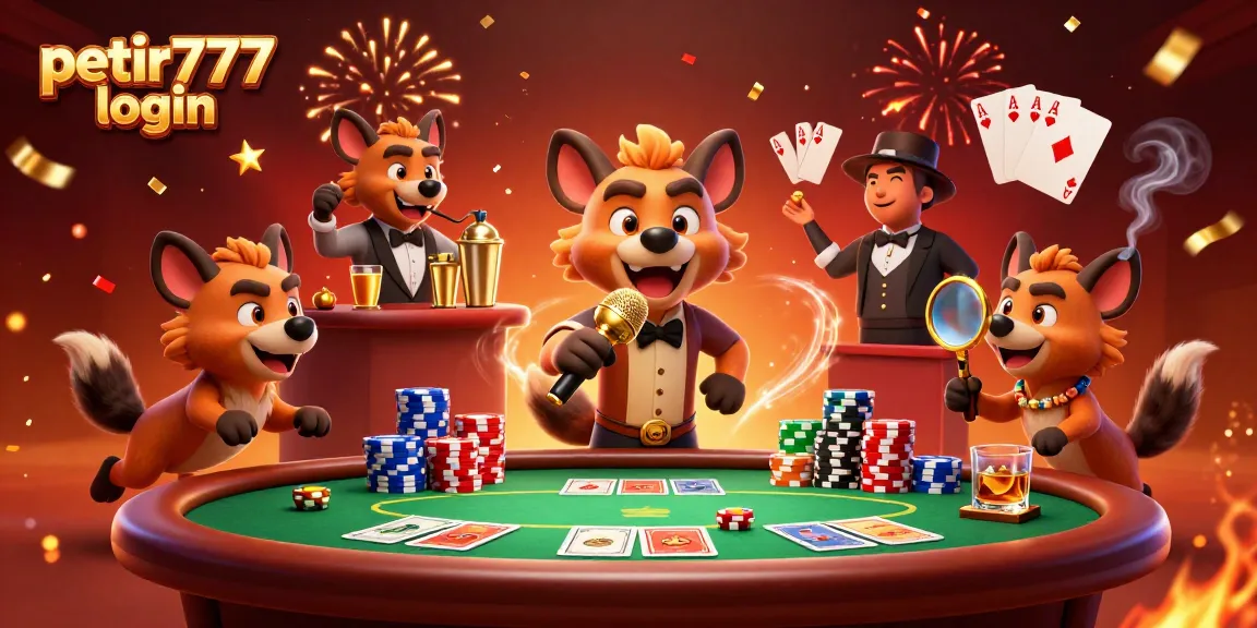 Enjoy engaging at petir777 login with lively hyenas in a vibrant casino atmosphere.