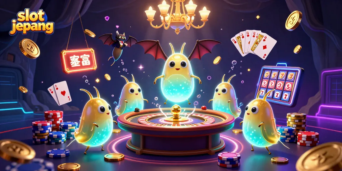 Engage with slot jepang in a vibrant casino scene filled with glowworms and dynamic gaming elements.